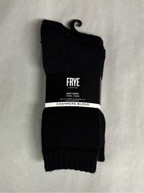 New Frye Socks Women’s 2 Pair Black Cashmere Blend Boot Socks Casual Activewear